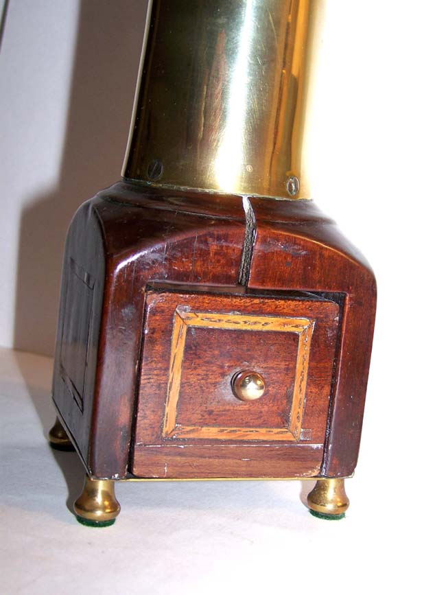 An English Queen Anne period Brass and Fruitwood Pepper Mill circa 1710. — image 2